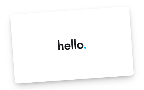 Minimal white business card